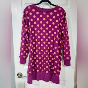 Victor Glemaud x Target Purple Polka Dot Long Sleeve Tunic Dress in Size XL